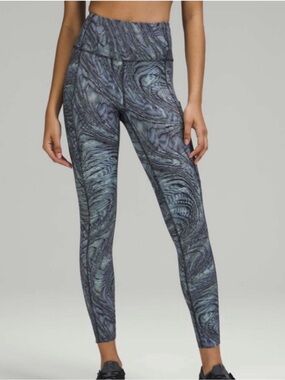 Lululemon Fast and Free Nulux Leggings in Dimensional Icing Blue Multi 14